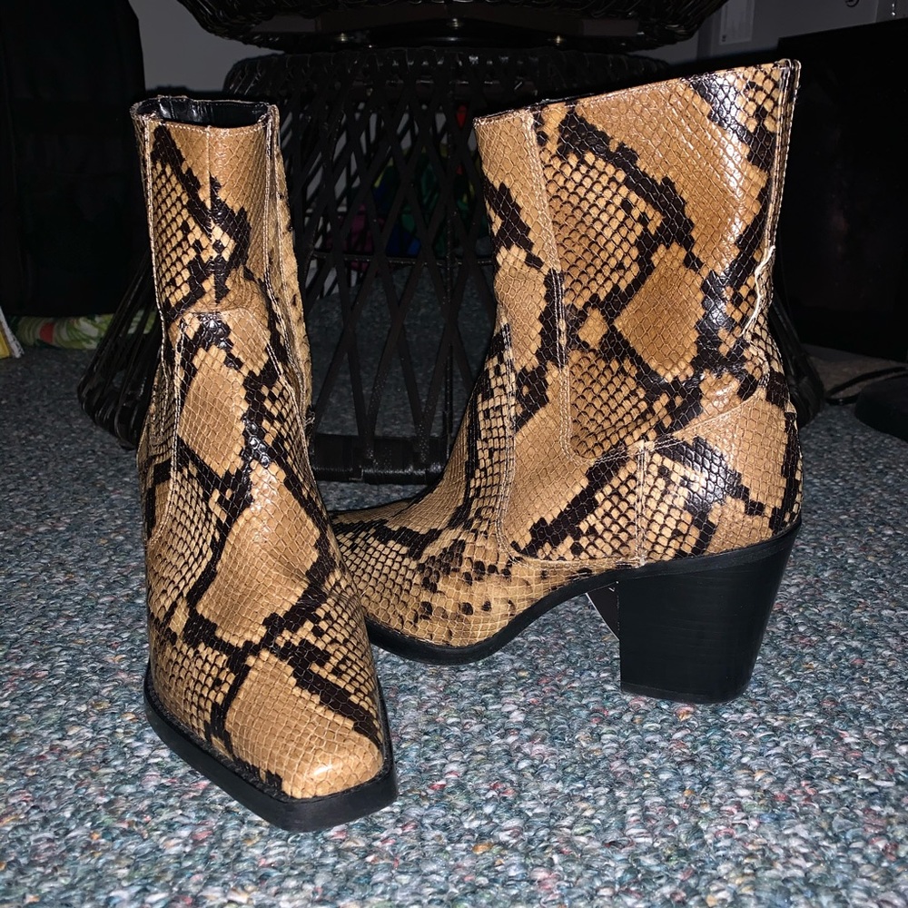 Zara Snake Skin Boots